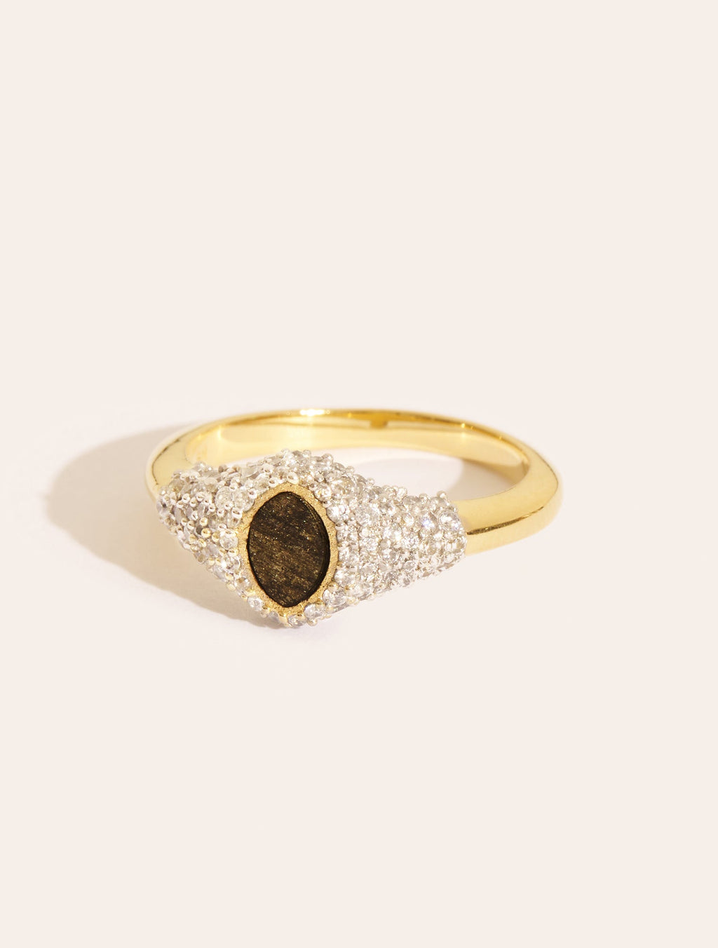 Gigi Ring - Golden Obsidienne - front view