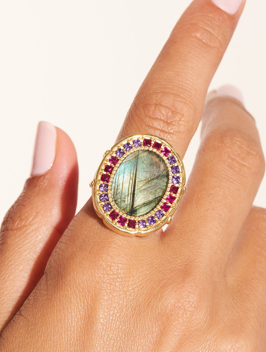 Hera Ring - Labradorite - alternate view