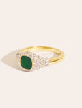 Holi Ring - Green Onyx - front view