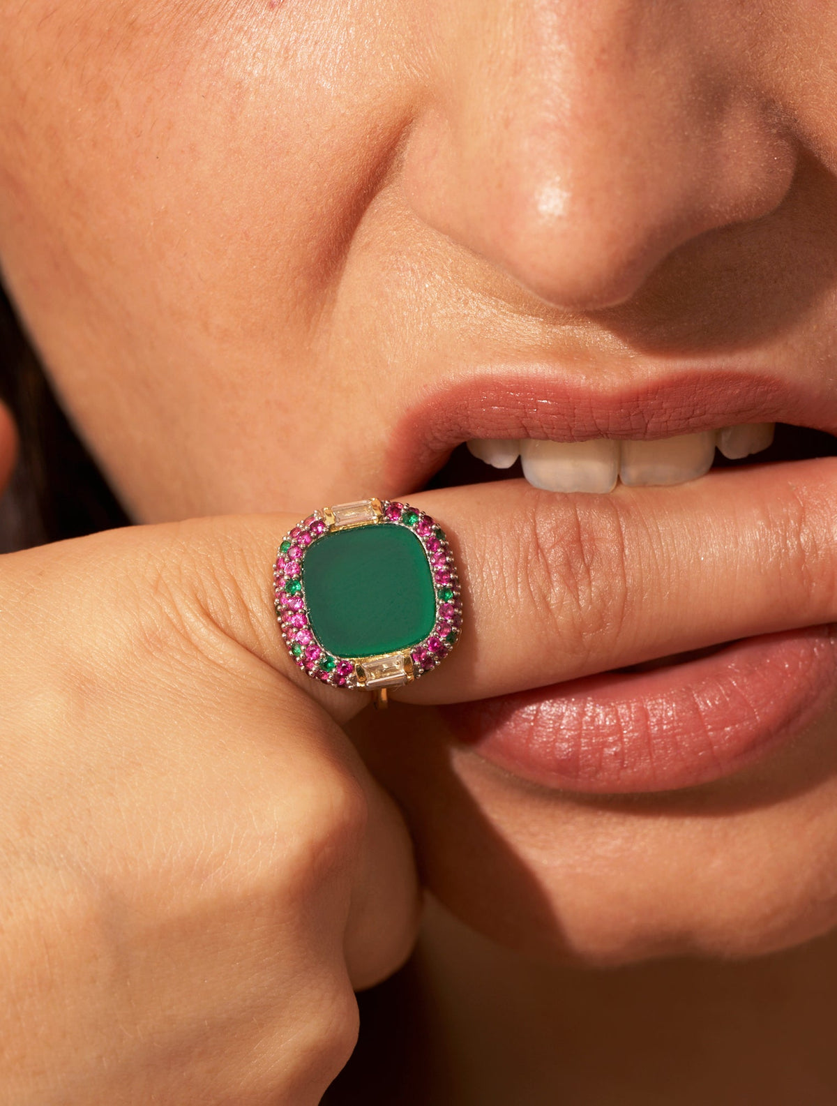Idylle Ring - Green Onyx - alternate view
