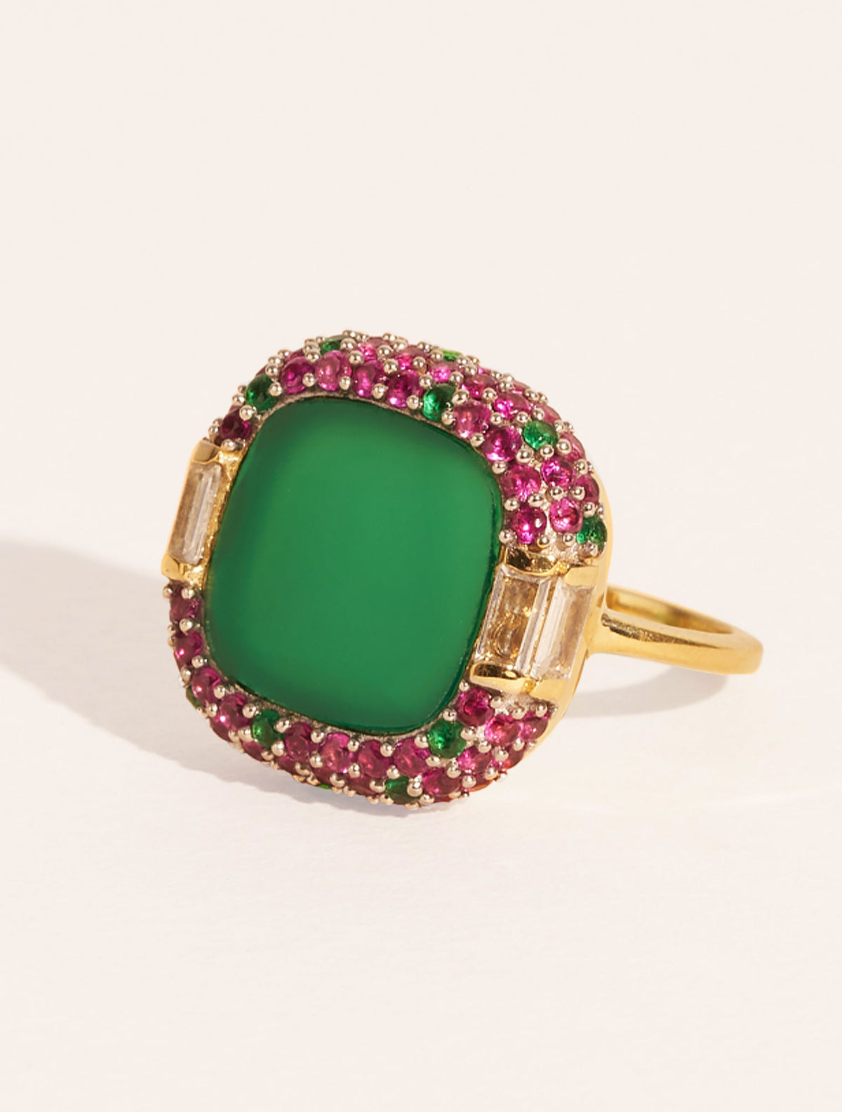 Idylle Ring - Green Onyx - front view