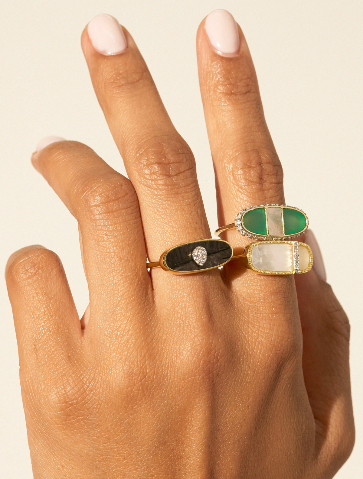 Izy Ring - 2 - Textured Onyx - detail view