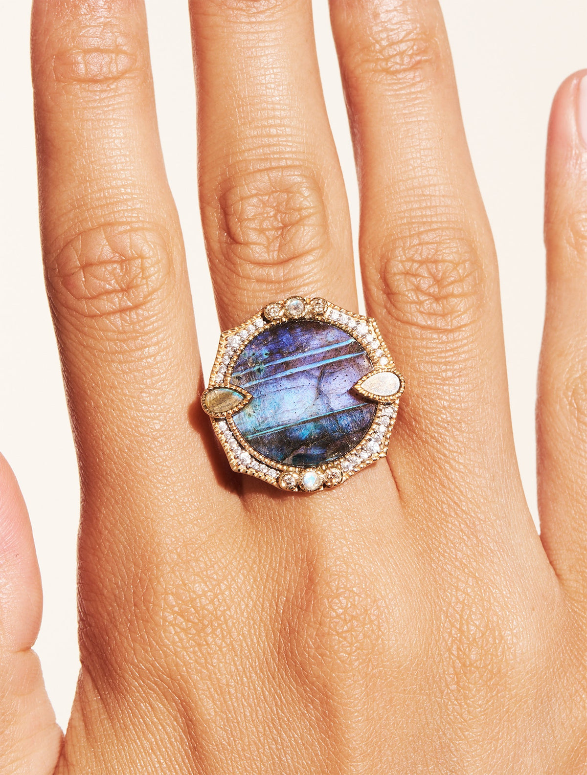 Janih Ring - Labradorite - alternate view