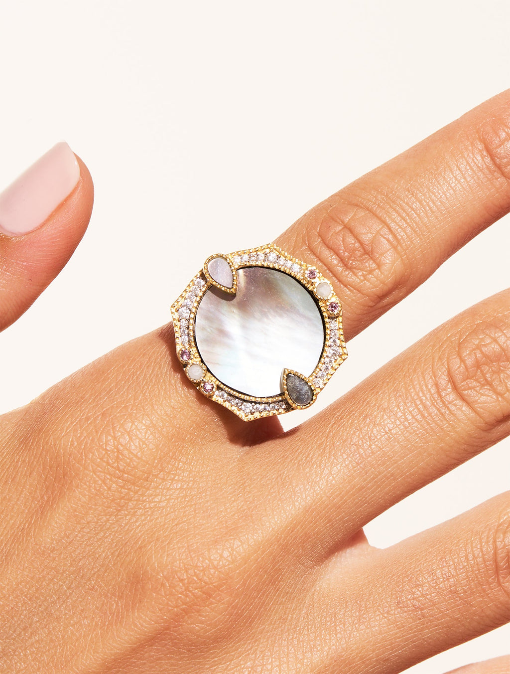Janih Ring - Grey Mother-of-pearl - alternate view
