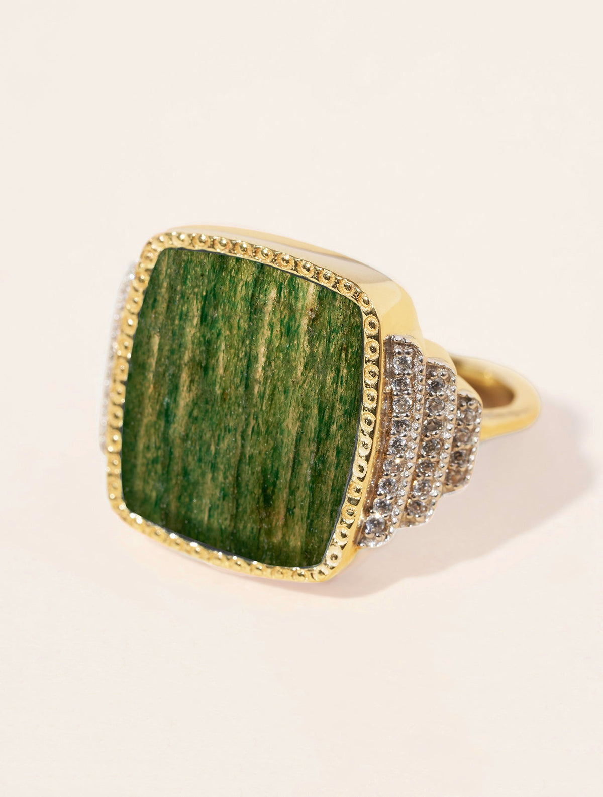 Kara Ring - Aventurine - front view