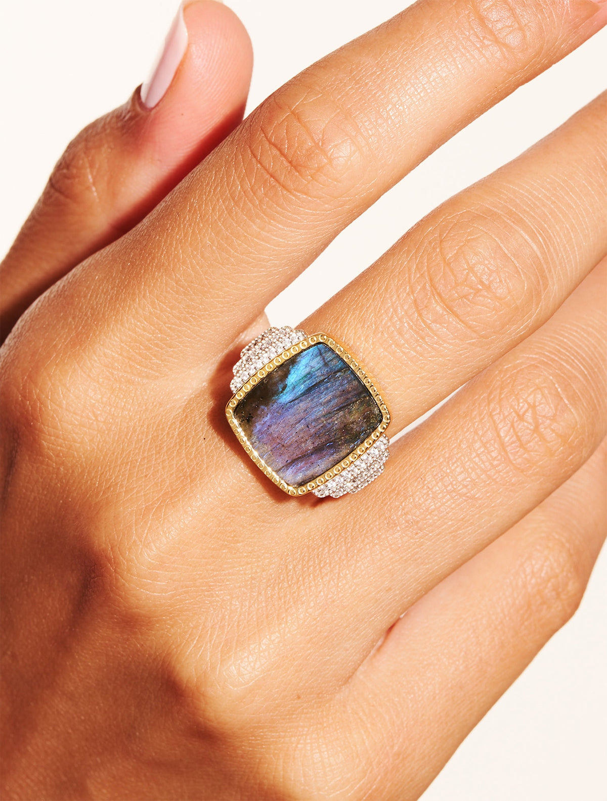 Kara Ring - Labradorite - alternate view