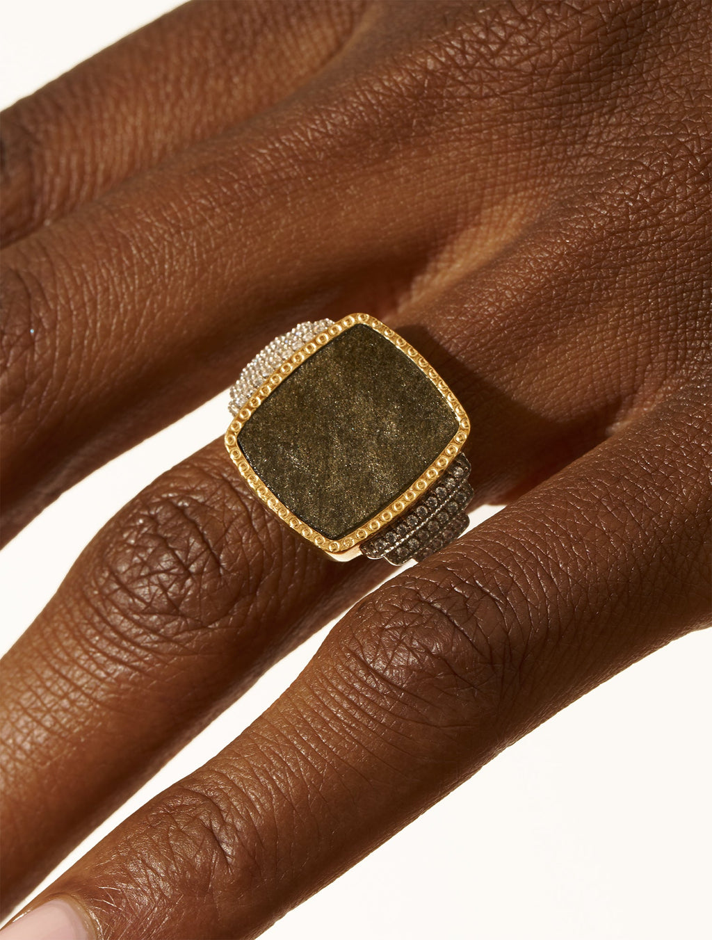 Kara Ring - Golden Obsidienne - alternate view