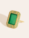 Karma Ring - Green Onyx - front view