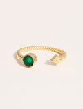 Livy Ring - Green Onyx - front view