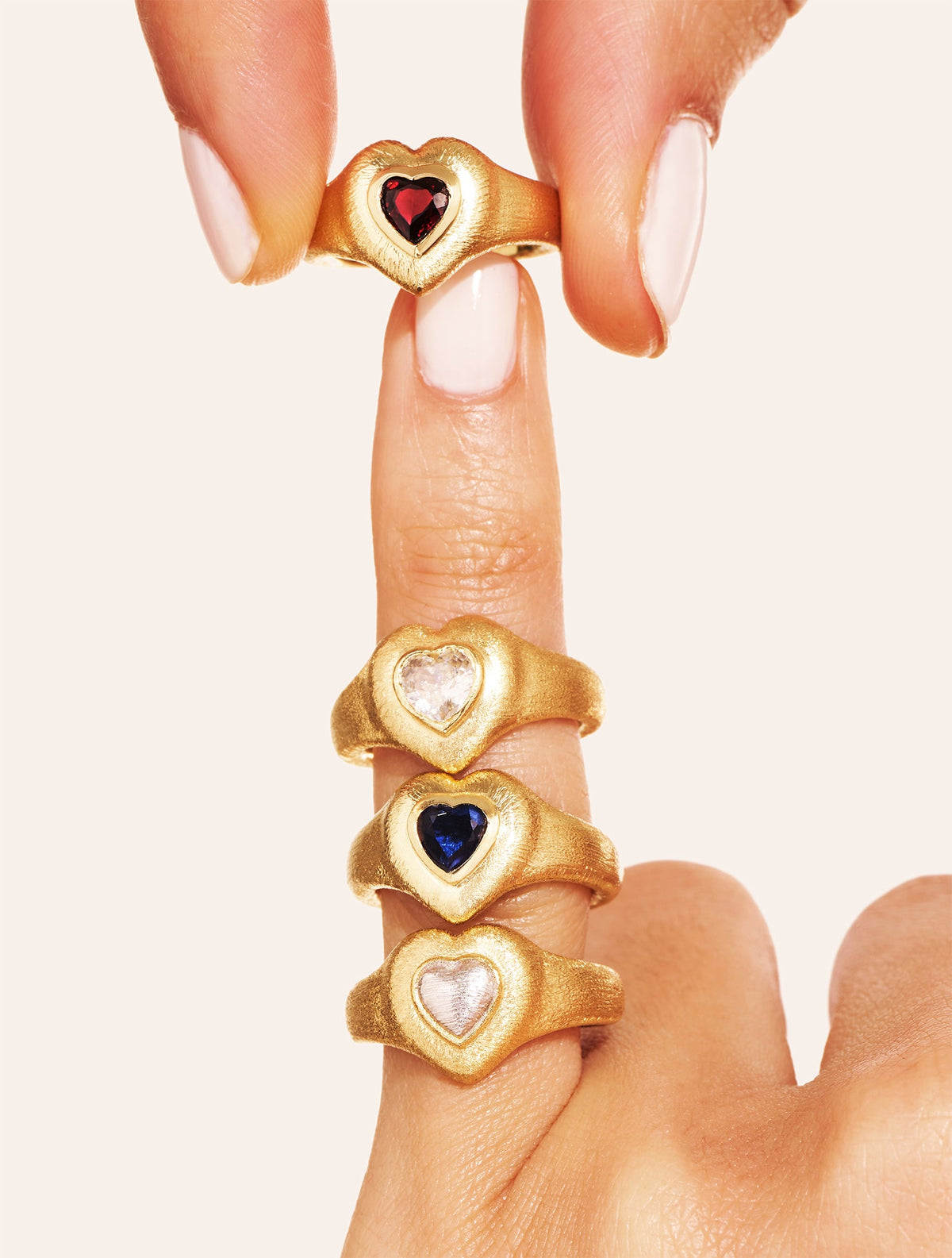 Magnetique Ring - Coeur - Silver-toned - another angle
