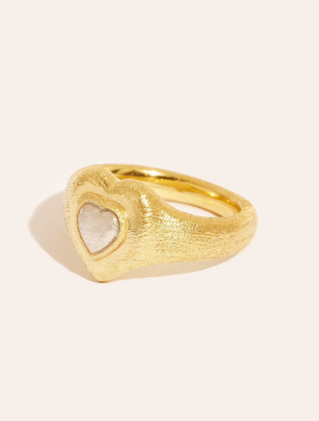 Magnetique Ring - Coeur - Silver-toned - front view