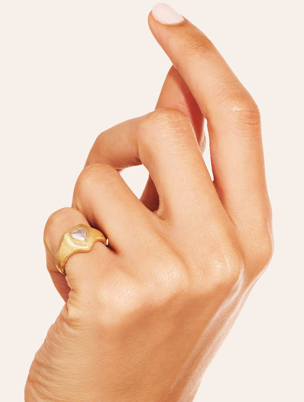 Magnetique Ring - Coeur - Silver-toned - detail view