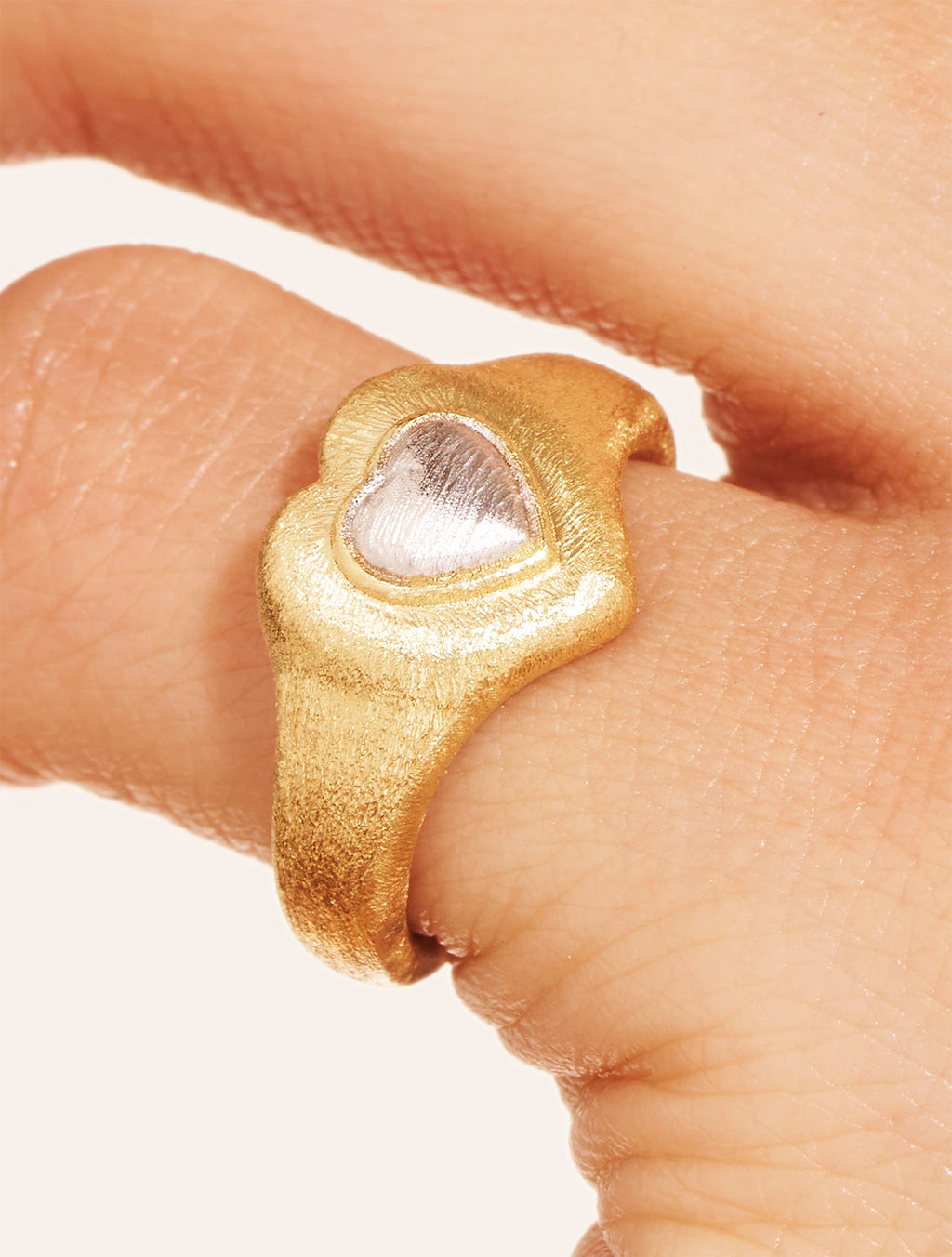 Magnetique Ring - Coeur - Silver-toned - alternate view