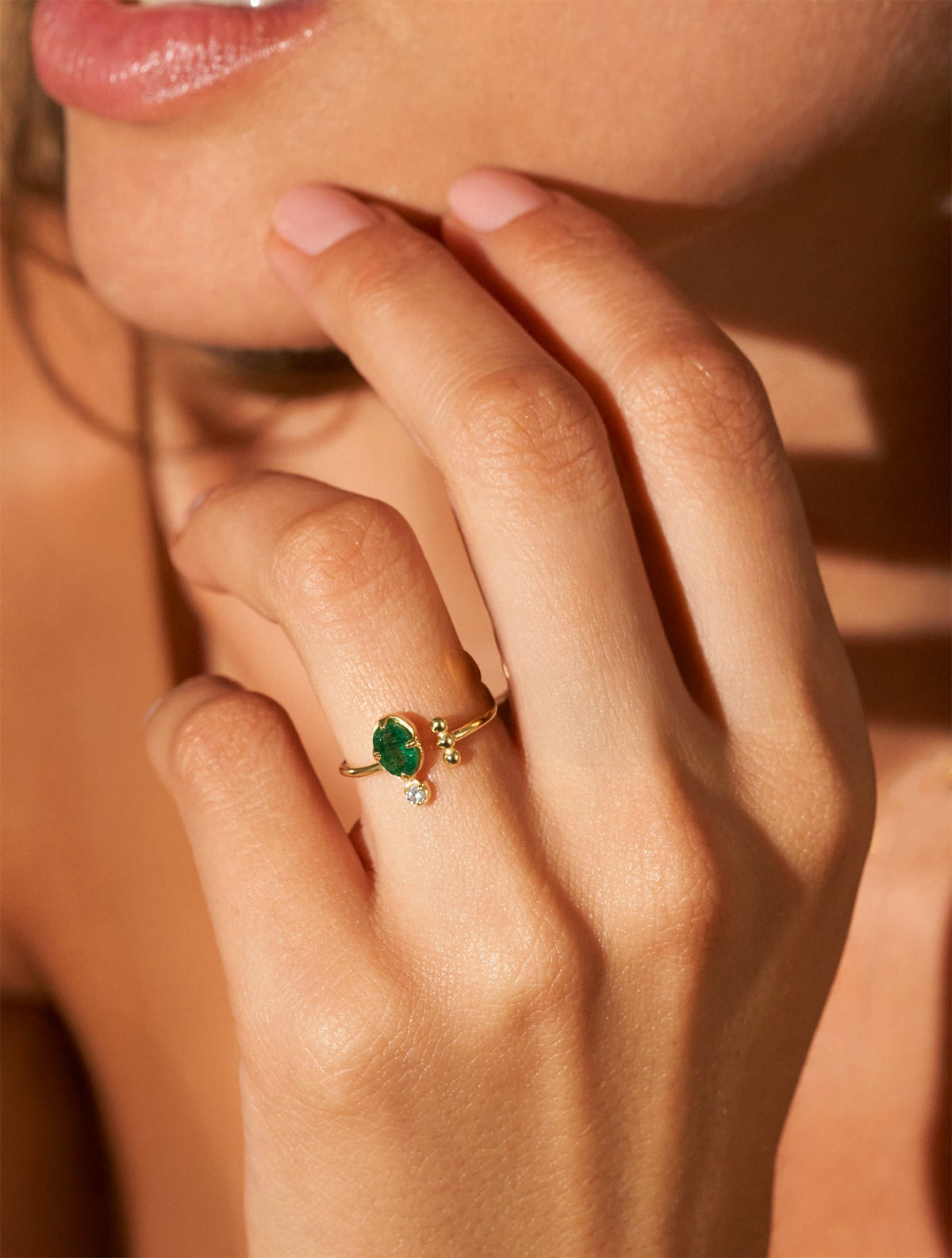 Mani Ring - Aventurine - detail view