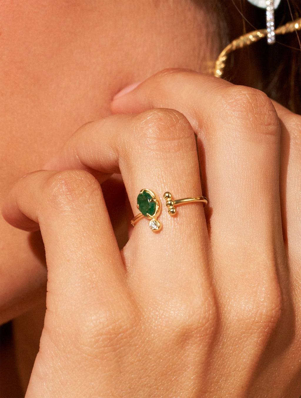 Mani Ring - Aventurine - alternate view