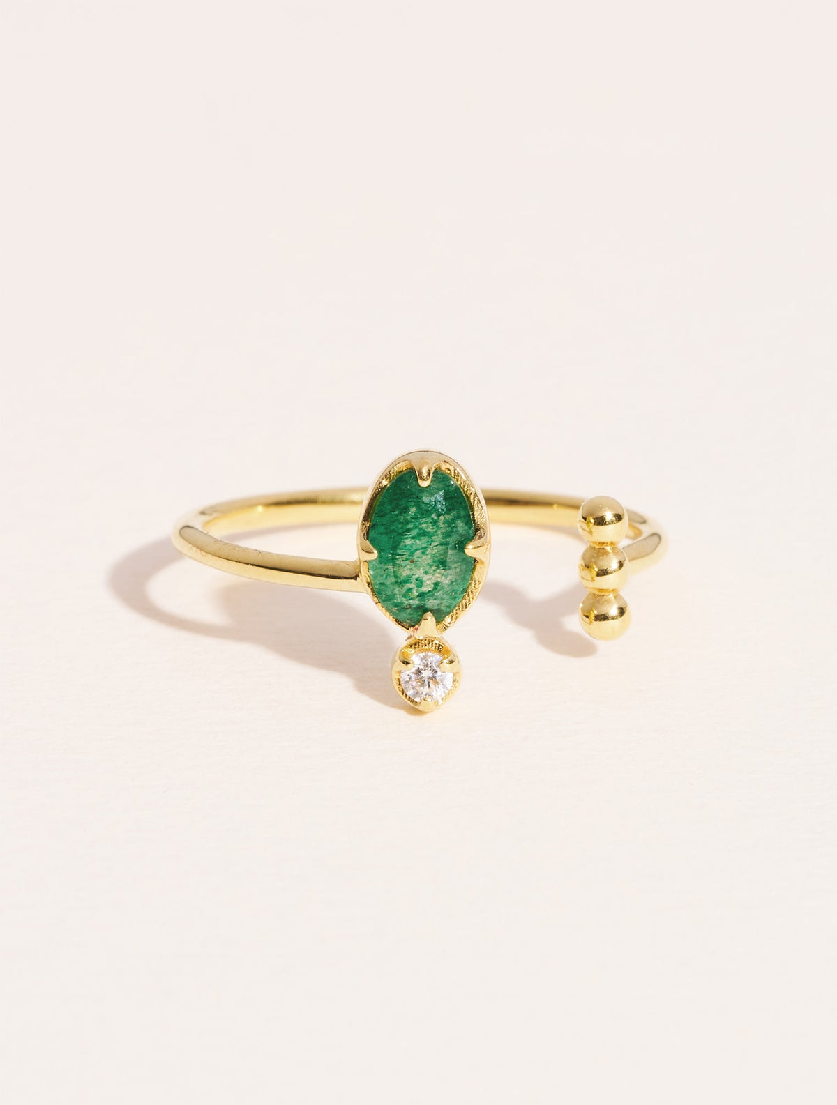 Mani Ring - Aventurine - front view