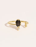Mani Ring - Textured Onyx - front view