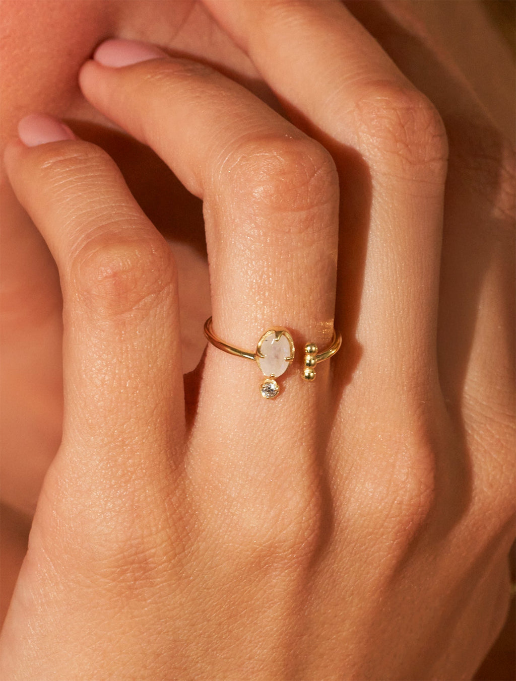 Mani Ring - Stone of Moon - alternate view