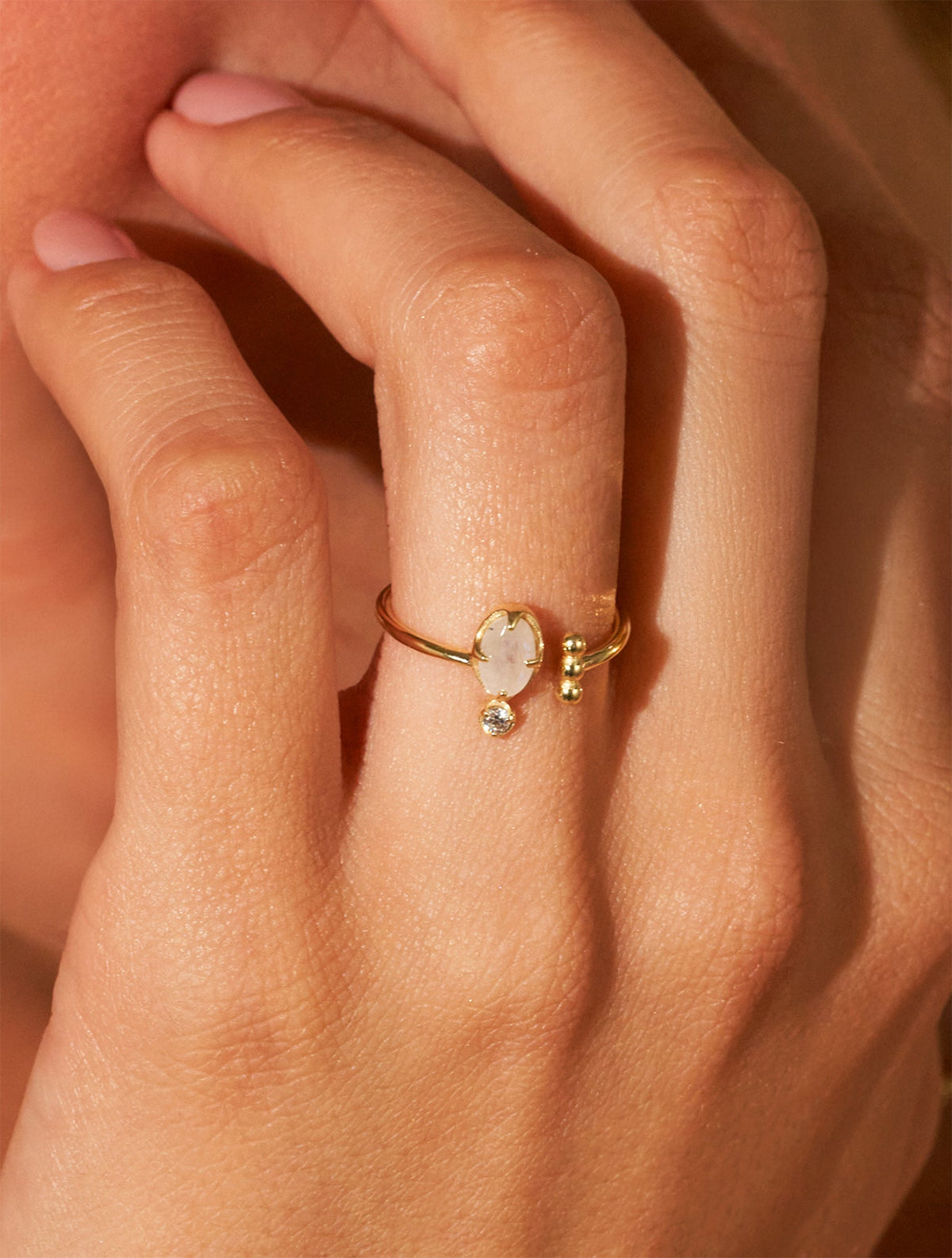 Mani Ring - Stone of Moon - alternate view