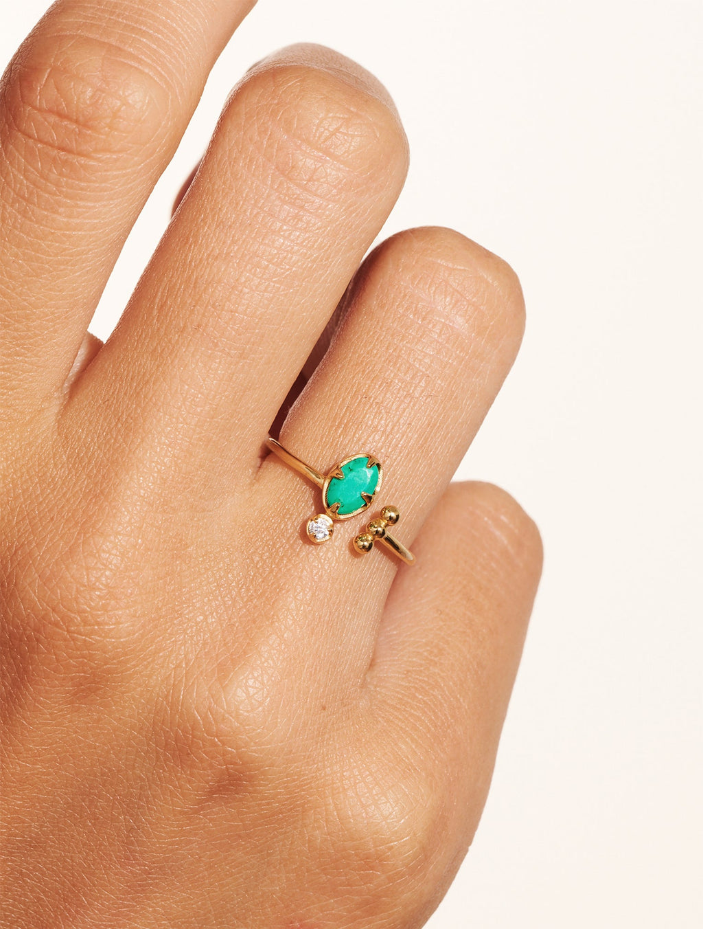Mani Ring - Turquoise - alternate view