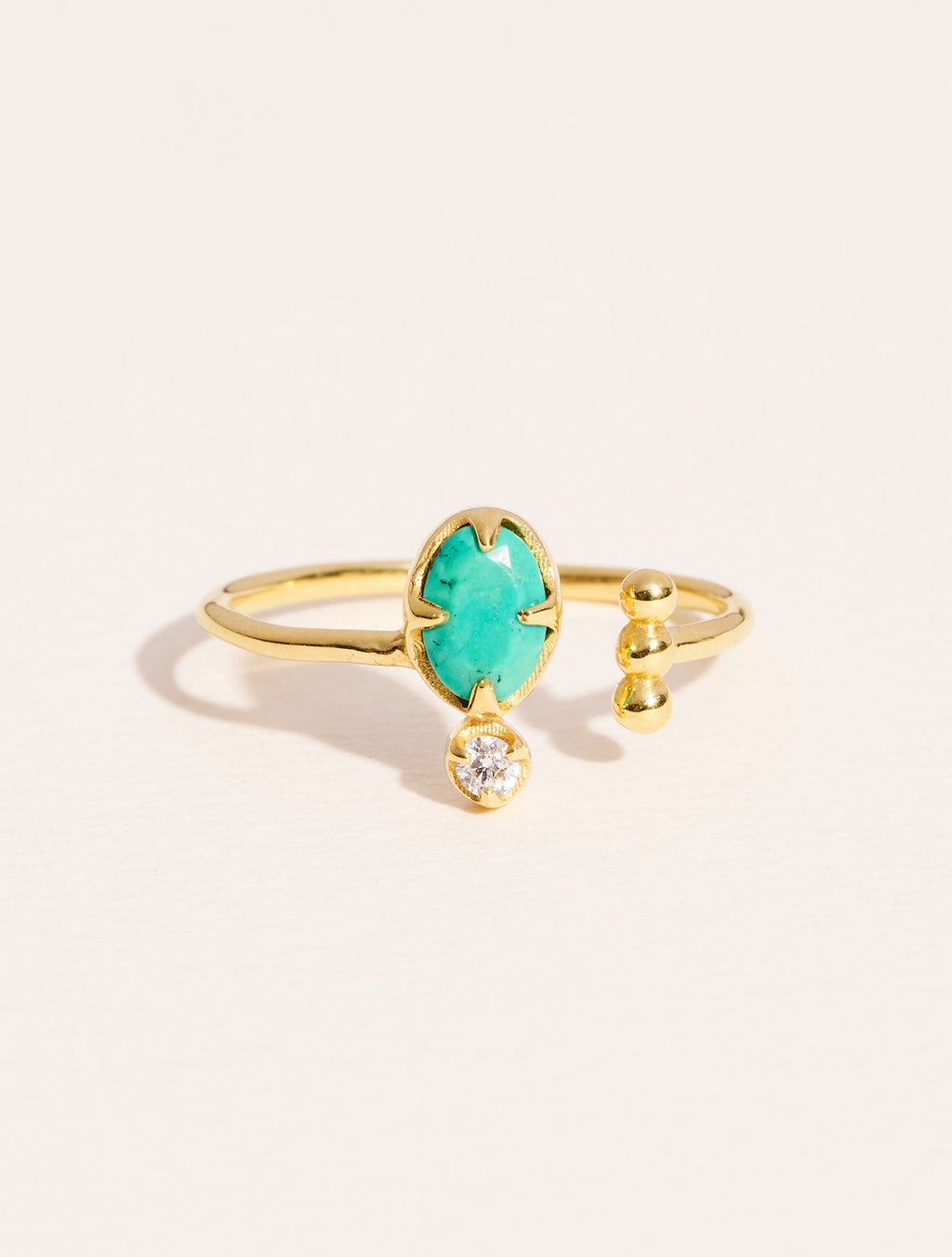 Mani Ring - Turquoise - front view