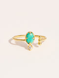 Mani Ring - Turquoise - front view
