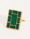 Mara Ring - Green Onyx - front view