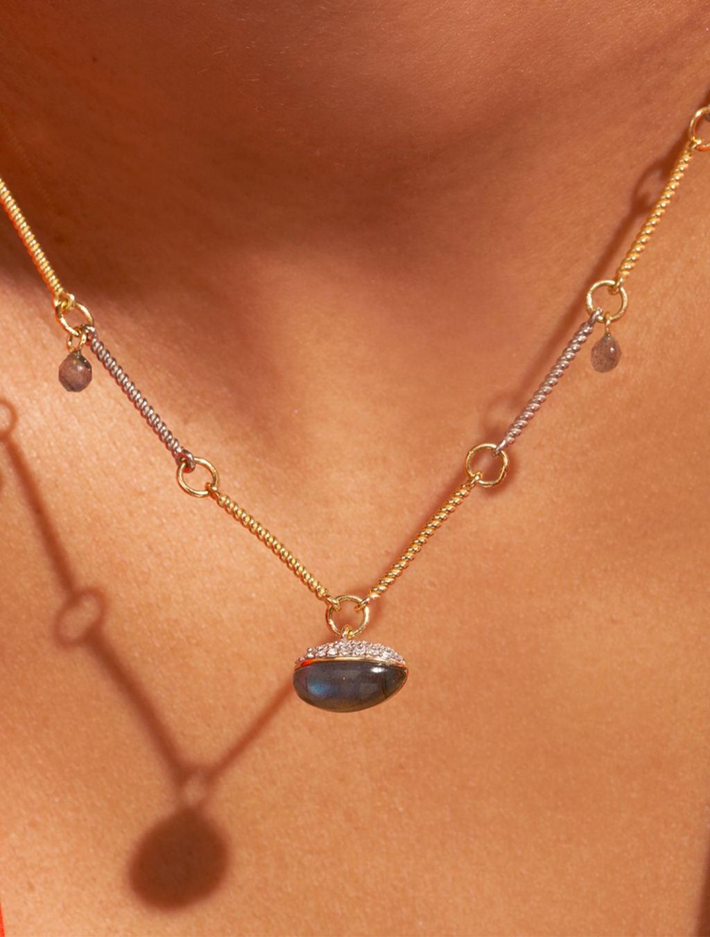 Mirage Necklace - Labradorite - alternate view
