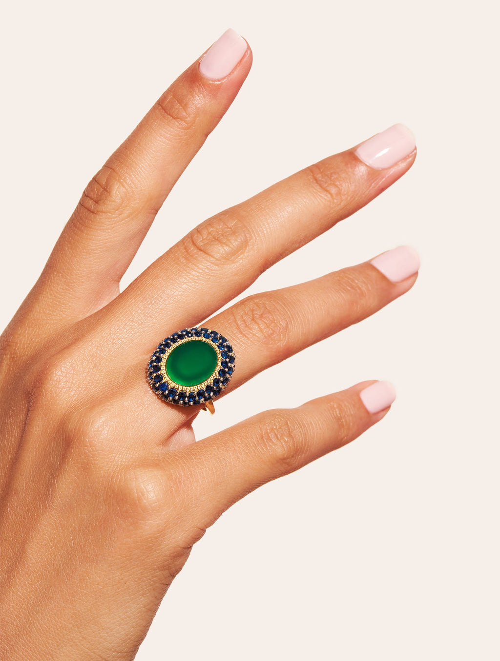 Mirage Ring - Green Onyx - detail view