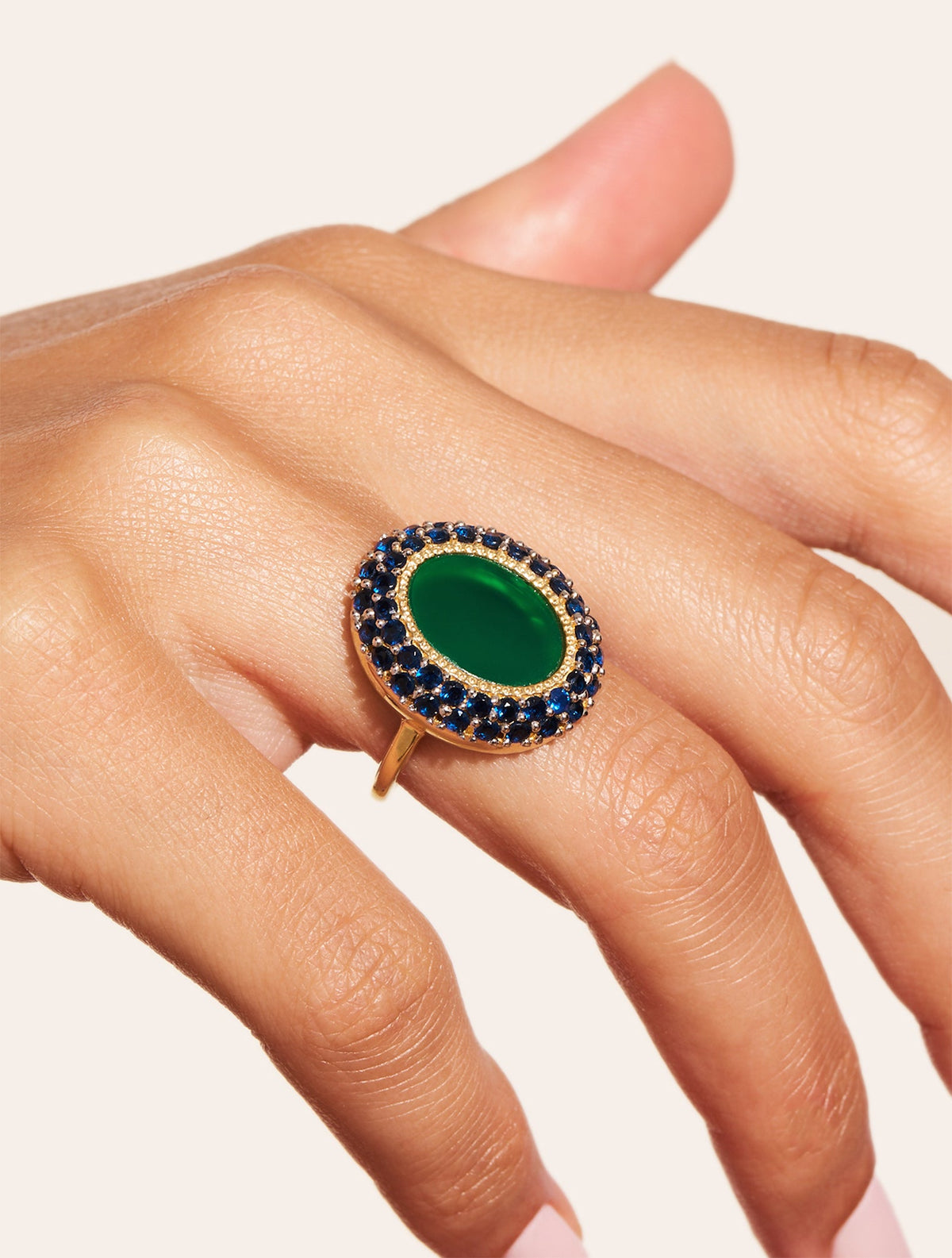 Mirage Ring - Green Onyx - alternate view