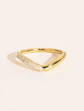 Origine Ring - Pavée of zircons - front view