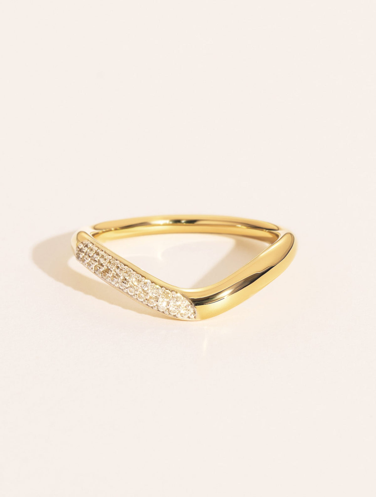 Origine Ring - Pavée of zircons - front view