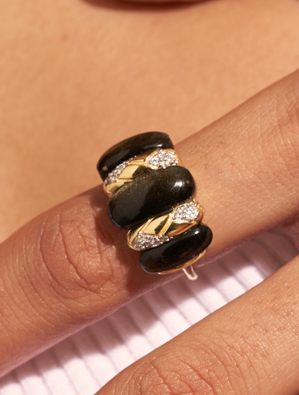Oro Ring - Obsidienne - alternate view