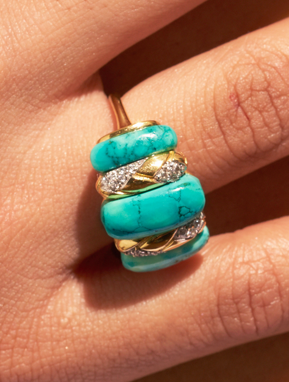 Oro Ring - Turquoise - alternate view