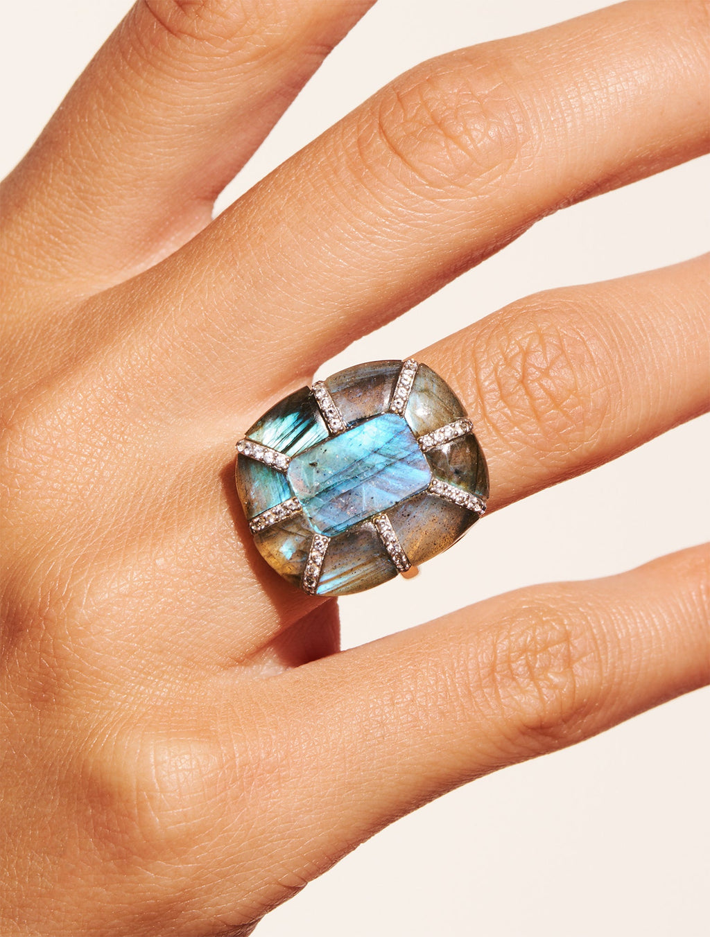 Reem Ring - Labradorite - alternate view