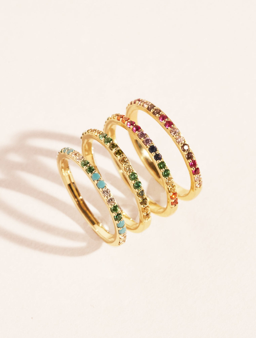 Rheya Ring - Zircons Turquoises - detail view
