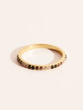 Rheya Ring - Black Zircons - front view