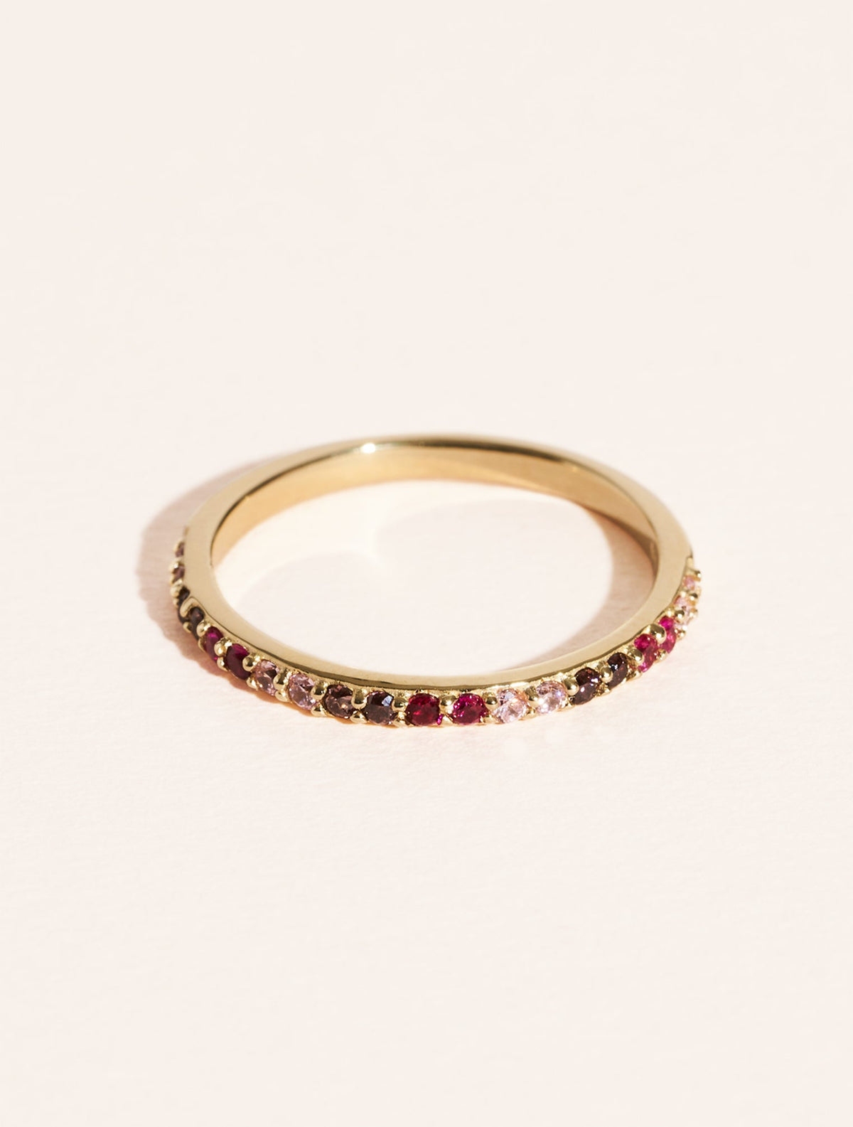 Rheya Ring - Pink Zircons - front view