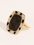 Ranee Ring - Textured Onyx - front view