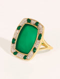 Ranee Ring - Green Onyx - front view