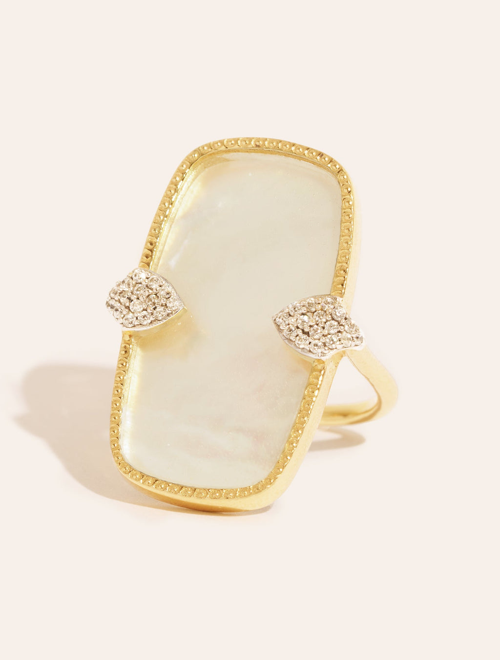 Sangha Ring - Mother-of-pearl - front view