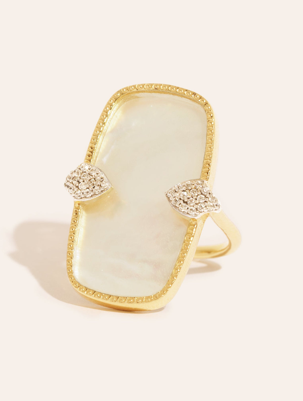 Sangha Ring - Mother-of-pearl - front view