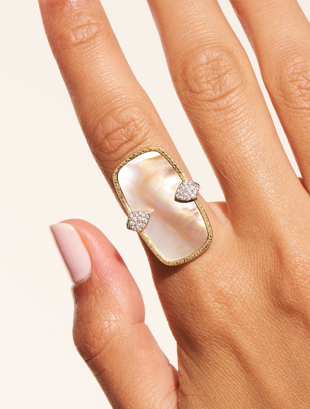 Sangha Ring - Pink Mother-of-pearl - alternate view