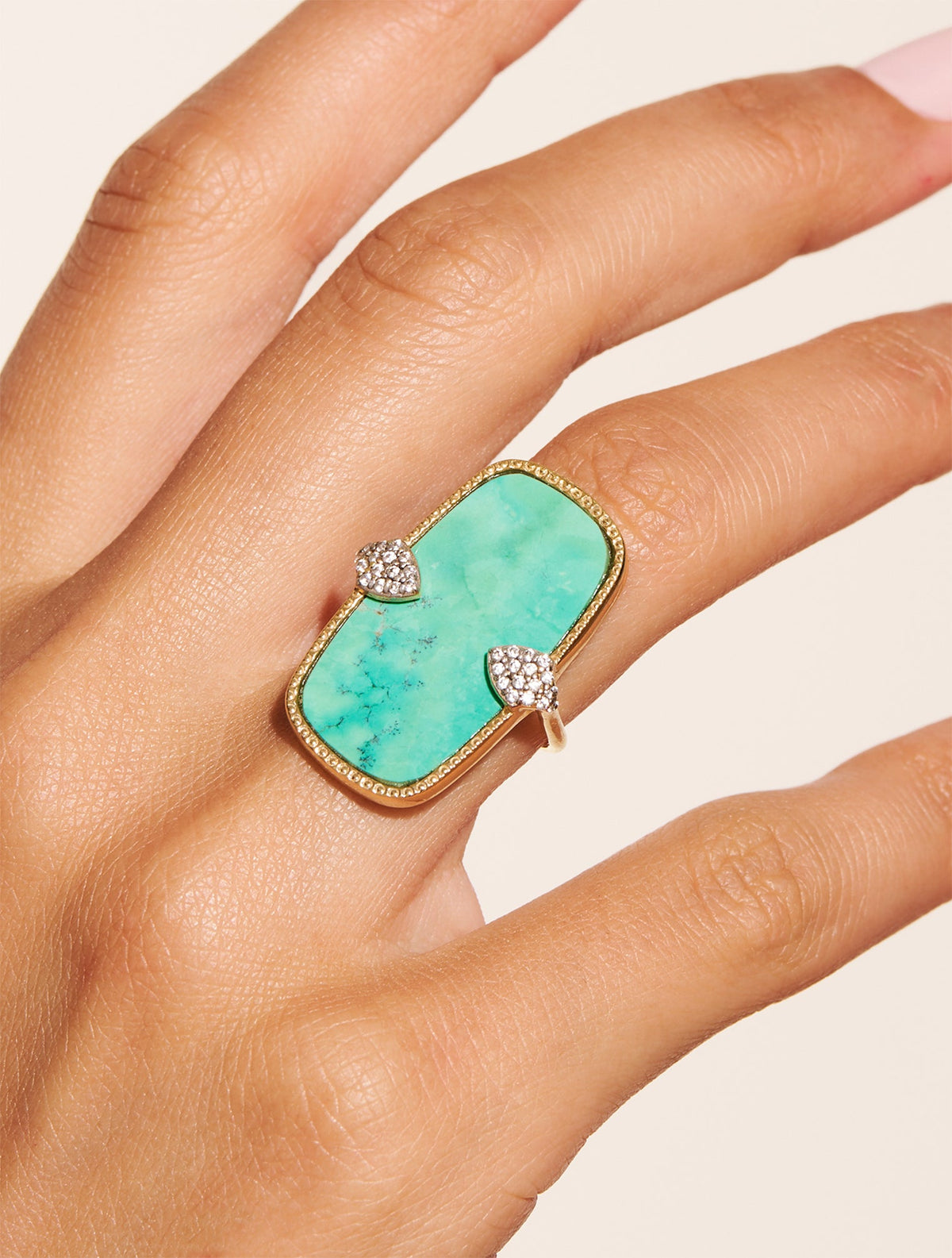 Sangha Ring - Turquoise - alternate view