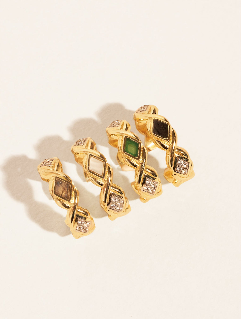 Sani Ring - Green Onyx - detail view