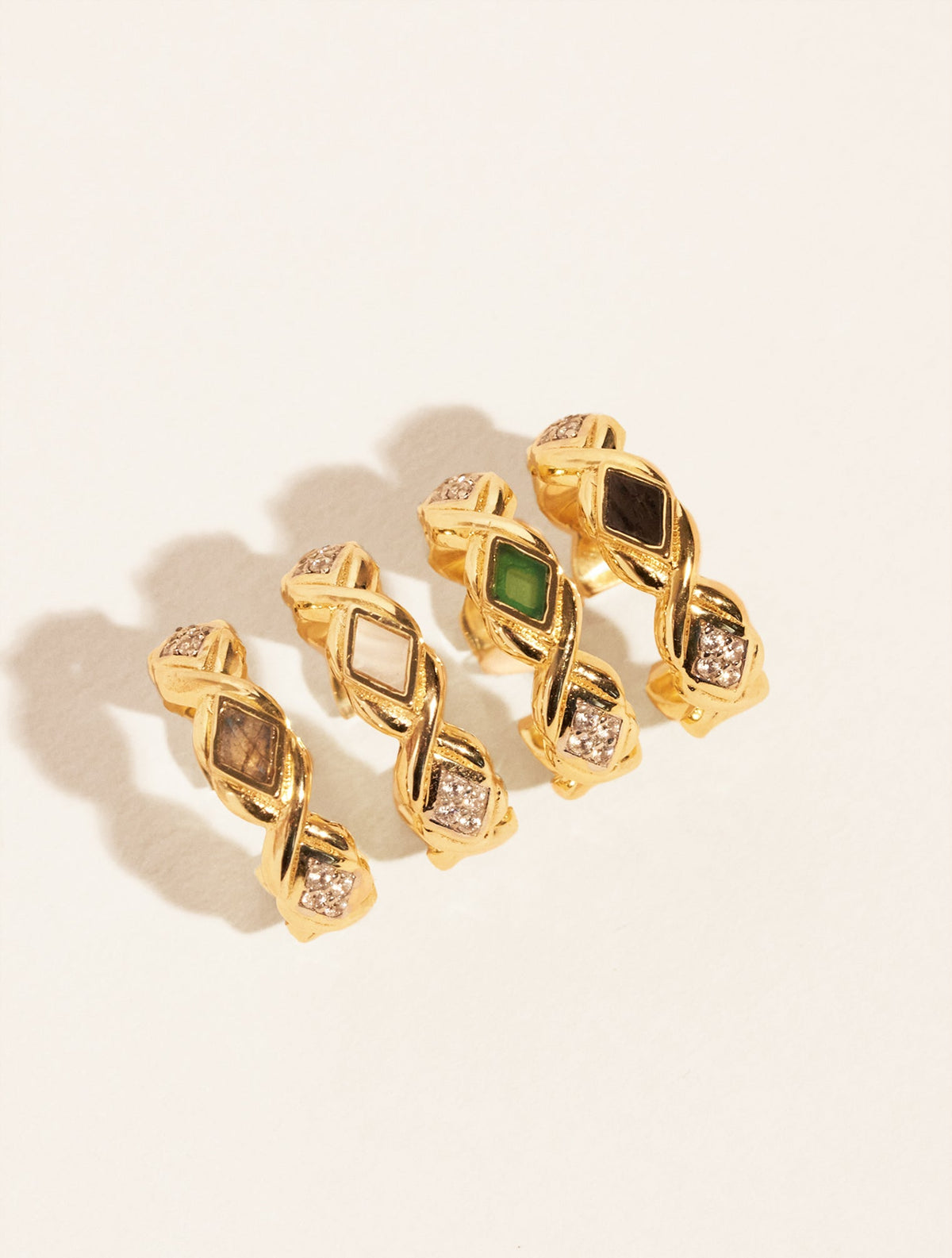 Sani Ring - Green Onyx - detail view