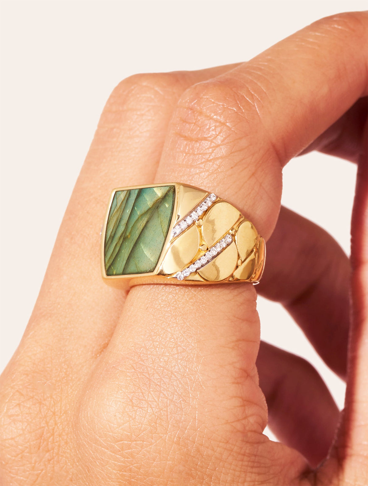 Seema Ring - Labradorite - another angle