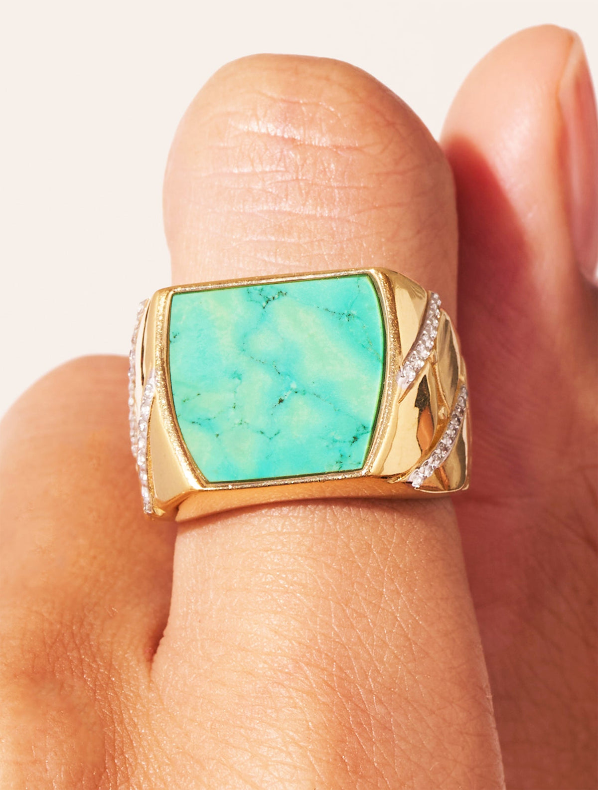 Seema Ring - Turquoise - detail view