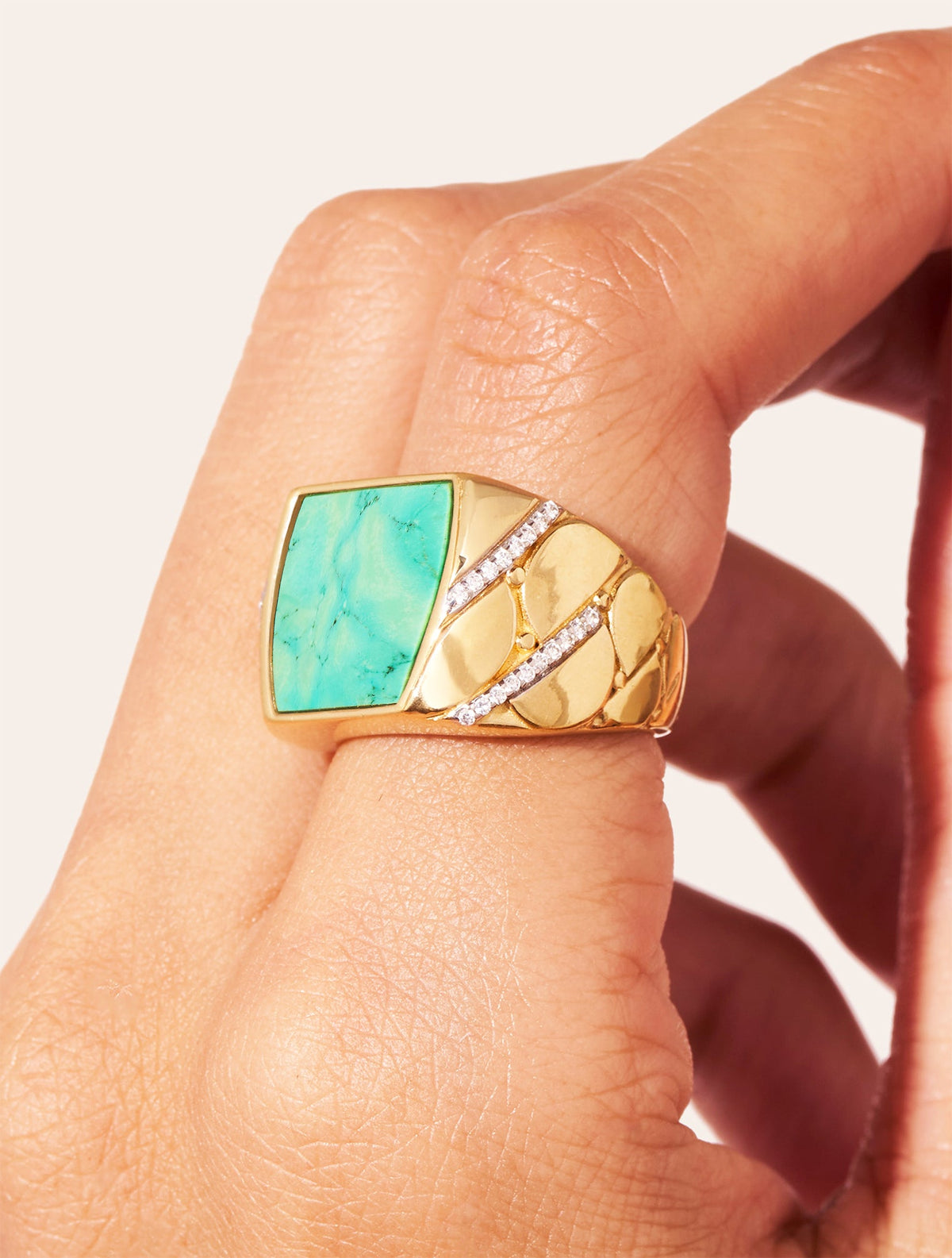 Seema Ring - Turquoise - another angle