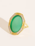 Sinaï Ring - Green Onyx - front view